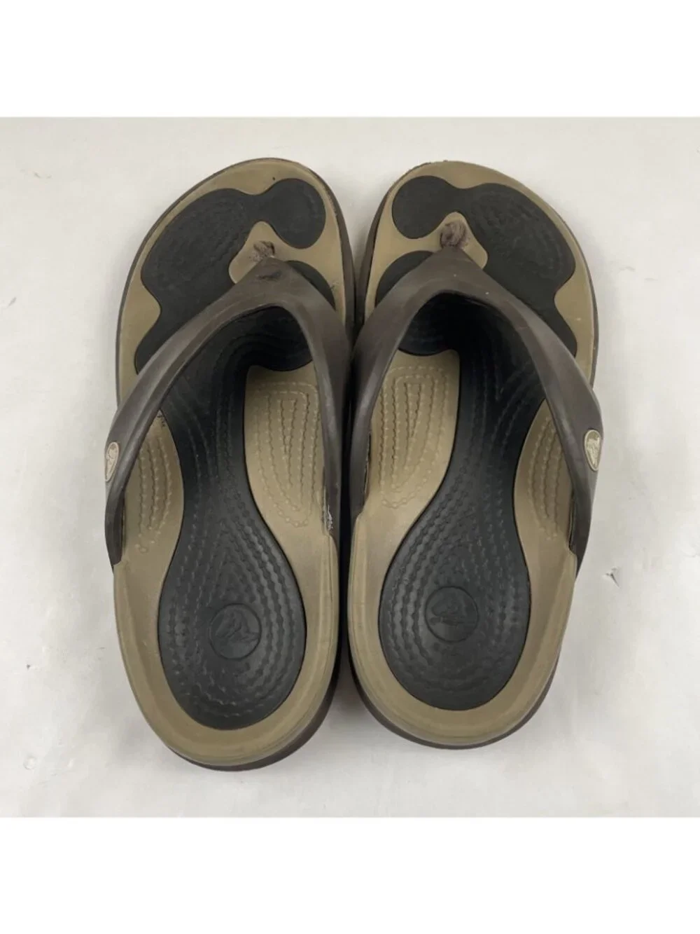 CROCS Modi Sport Flip Flop Sandals Men's 7 Women's 9 Tan Brown Lightweight